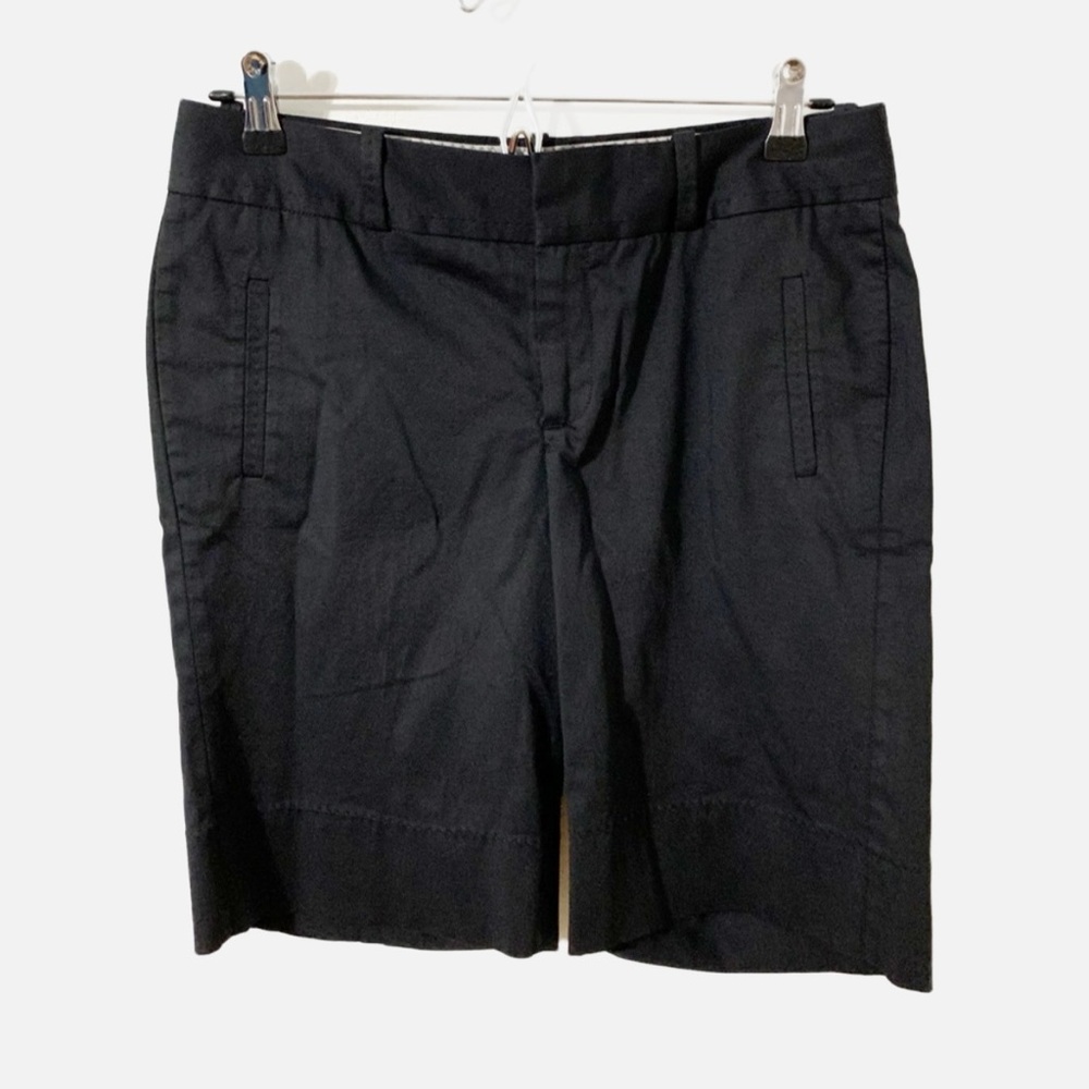 Banana Republic Martin Fit Chino Bermuda Walking Shorts Pockets Black ⚫️ Size 6